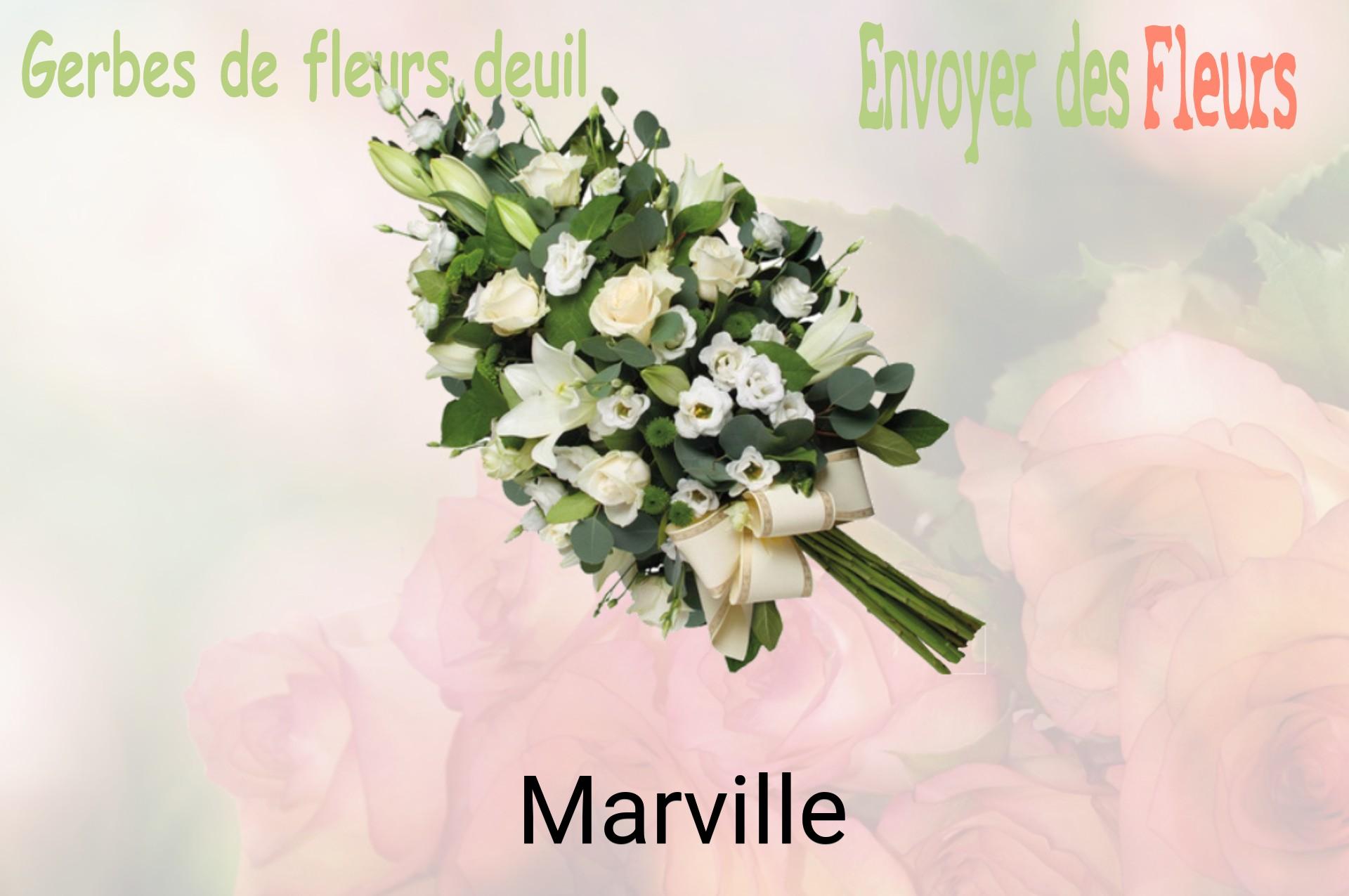 Gerbe de fleurs de deuil livrée à Marville